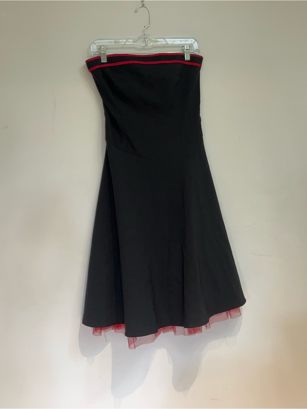 RUBY ROX SLEEVELESS DRESS RED TRIM AND RED LACE